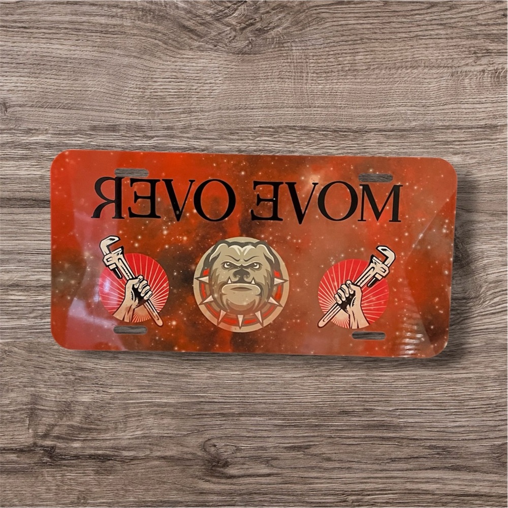 Custom 'Move Over' License Plate